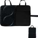 Airplane Gel Seat Cushion,18.5" Large Thick Tailbone Pain Relief Cushion, Gel Grid Design for Ultimate Seating Comfort, Foldable for Travel Stadium Camping Flights Commute