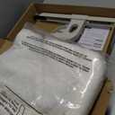 Cat Window Sill Perch with Large Bolster, Easy to Adjust & Assemble Cat Window Seat for Windowsill & Bedside, Pet Hammock Bed for Large Cats and Kittens (White, M)