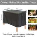 Winter Outdoor Raised Garden Bed Cover, 122x78x62cm/48x30x24in 420D Oxford Cloth Waterproof for Elevated Planter Box Stand for Snow Frost & Rain Protection (Black, Cover Only)