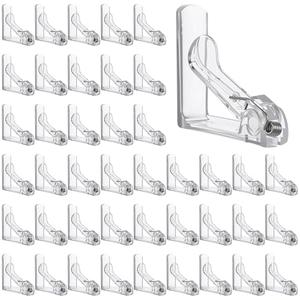 PercyEffie 48pcs Tablecloth Clips Table Cloth Clips Picnic Clear Plastic Clip-Clamp Holder Table Tablecloth Clip Bulk for Outdoor,Wedding Picnic Tables Camping tablecloths Party Essentials