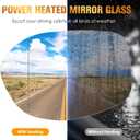 Driver Left Side Heated Mirror Glass Fits for Honda Odyssey 2014 2015 2016 2017 Replacement for 76253-TK8-A51 76253-TK8-A41