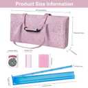 TIASUSAN American Mahjong Game Set, 166 Pink Tiles, Pink Bag and Entire Accessories, 4 All-in-One Rack/Pushers, Mahjong Tiles Set