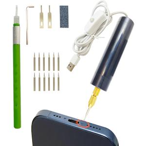 Damaged Screw Removal for iPhone, iPhone Repair Tool, Broken Screw Extractor Kit for Cell Phone,Targetting Small Screw Damaged can not Screw Out by Screwdriver, USB 5V2A Adapter Required