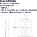 ShopLaLa Garden Fence (10 Panels) 12.5in(L) x 16.5in(H) Rustproof White Metal Decorative Curly Wire, Animal Barrier Fencing for Dogs, Flower Bed Edging Landscape Border Yard, Patio Outdoor Decor