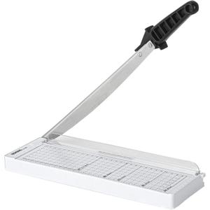 A4 Heavy Duty Paper Cutter, 15.6 in x 8.8 in 8 Sheets Capacity Paper Trimmer for Coupon, Label, Cardstock, and Scrapbooking Craft for Office and Home (White)