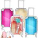 Lurrose Mini Suitcase Party Favor Box: 4pcs Mini Suitcase Gift Box - Mini Luggage for False Eyelash Candy Makeup Jewelry
