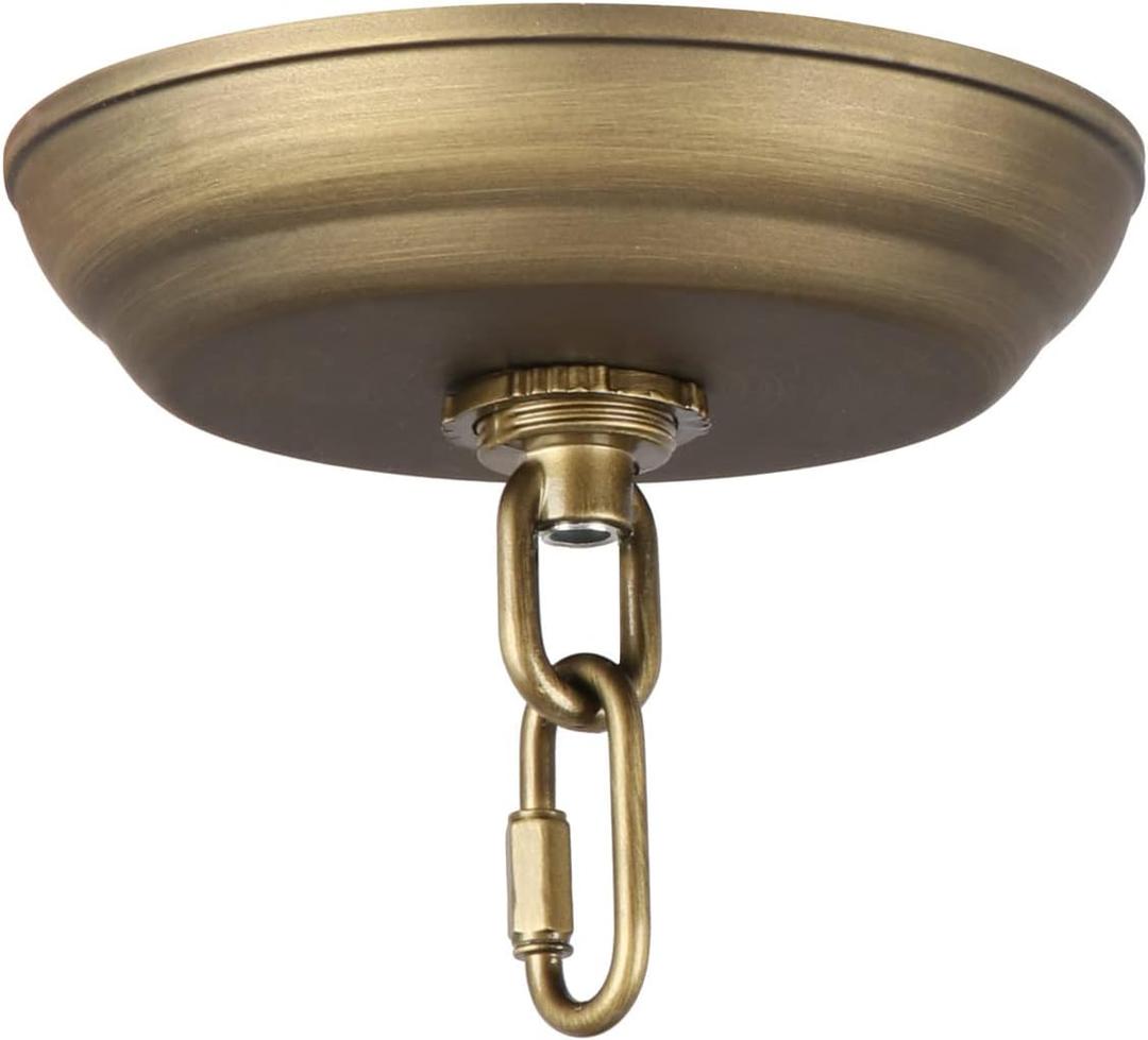 Giluta 5" Standard Light Canopy Kit with Maximum Fixture Weight of 40 Pounds Metal Ceiling Plate for Chandelier Pendant Lighting Flower Basket or DIY Projects, Bronze