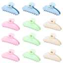 12 Pcs Large Acrylic Hair Claw Clips for Women Cute Non-slip Hold Jaw Clamps Bulk for Thick or Thin Hair French Barrettes Accessories (Sweet Colors,Pretty Style)
