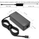 45W Type USB C Laptop Charger Compatible with Lenovo Chromebook C330 S340 100e 300e 500e C340 S330 2nd Gen,ThinkPad Yoga T480 T580 E490 E580 C630 C940 720 910, Adapter ADLX45YLC2D Power Supply Cord