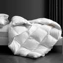 Luxury Down Feather Comforter Ultra Oversized King Size-Bed Comforters Duvet Insert-Soft Hotel Collection Comforter- Oversized King Size(120" X 98) (White)