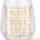 House Warming Gifts, New Home Housewarming Gifts for Women Men Couple, Funny Glass Candle Holder, New Apartment Gifts for Friend, New Homeowner Gifts Ideas for Home Buyers