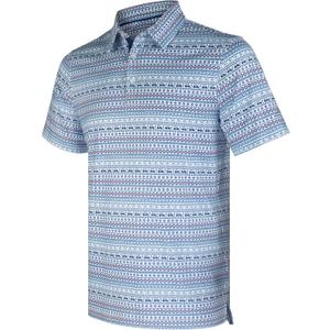 Golf Shirts for Men Short Sleeve Moisture Wicking Performance Polo (Blue, XXL)