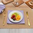 Blue Needles Solid Cloth Napkins Set of 12 Lavender 100% Cotton Dinner Napkins 18x18 inches - Spring Summer Easter - Soft, Reusable, Absorbent & Washable Linen, Ideal for Events Parties & Everyday Use