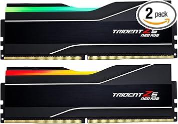 G.SKILL Trident Z5 Neo RGB Series DDR5 RAM (AMD Expo) 64GB (2x32GB) 6000MT/s CL30-40-40-96 1.40V Desktop Computer Memory U-DIMM - Matte Black (F5-6000J3040G32GX2-TZ5NR)