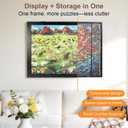 ALL4JIG Premium Wooden Puzzle Picture Frame with 4-Puzzle Storage Capacity for 1000 Piece Puzzles, Tool-Free Easy Assemble Display, Non-Glue Mounting Kit & Hanging Hardware Included (27" x 20")