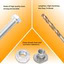 Alpha Rider Chain Adjuster Bolt Replacement Swing Arm Compatible with Honda CBR1000RR CRF250R/X CRF450R/450X 2004-2017 for Kawasaki KX250 1988-2013, Including 2 Pieces of Bolt Repair Kit Protector