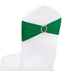 Peomeise 100pcs Emerald Spandex Chair Sashes with Buckle Slider for Wedding, Party Decoration Peomeise 100pcs Emerald Spandex Chair Sashes with Buckle Slider for Wedding, Party Decoration