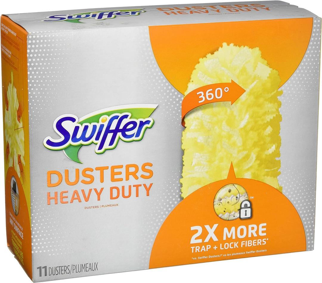Swiffer Dusters Heavy Duty Multi-Surface Duster Refills for Cleaning, Unscented, 11 Count