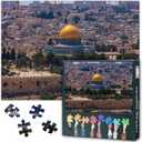Jerusalem Puzzles for Adults 1000 Pieces, Mosque of Al-aqsa Jigsaw Puzzles, The Temple Mount Adult Puzzle for Adults, Educational Fun Games or Toys for Elders Friends 20X27 INCH