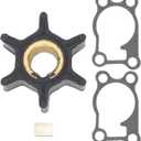 QuickMarine 436137 Boat Water Pump Impeller with Key and Gasket for Johnson Evinrude 4-8 HP Outboard Motors replaces 433914 433936 Sierra 18-3091 Marine Engine