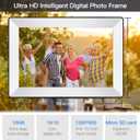 Frameo 10.1inch Digital Picture Frame WiFi Smart Digital Photo Frame 1280 * 800 IPS HD Touch Screen,16GB Memory Auto-Rotate,Share Photos/Videos Instantly via Frameo App from Anywhere