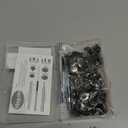 30Sets 15mm 831 Snap Fastener Stainless Steel Poppers Press Stud Cap Button for Bag Coats Marine Clothes Jackets Jeans Braccelets Silver (30 Sets with Tools)