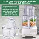 7 Cup FP-631AGTXT-1 with 4 Locking Tabs Complete Accessories Fits Cuisinart Food Processor Replacement Parts,Contain Bowl, DLC-117BGTXT1 Cover, DLC-118BGTXT1 Sleeve and DLC-120BGTX-1 Pusher, DLC-10