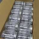 novelinks 8 oz Clear Plastic Jars with Airtight Lids, 48 Pack Plastic Mason Jars with Lids 8oz, Refillable Storage Slime Containers & Small Spice Jar for Kitchen Organization (48 Pack,Silver)