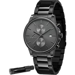 Stylish Stainless Steel Chronograph Watches for Men with a Hefty, Solid-Built Feel — Waterproof Quartz Men's Watches with Auto Date & Second Subdials, Refined Gifts for Men, Boyfriend, Husband, Dad