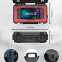 STARTRC GAMES Hard Carrying Case for Nintendo Switch 2, Waterproof Hard Travel Case for Nintendo Switch 2 Console, 2 Pro Controllers, 16 Game Cards and Other Accessories (Small)