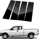 ACLONG Pillar Posts Door Window Trim Glossy Black Stainless Steel Compatible with Ford F-150 Super Cab Crew Lincoln Mark LT 2004-2014, Anti Scratch Stickers Door Pillar Moldings Cover Set -Set of 4
