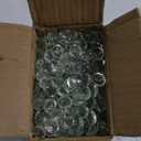 Houseables Glass Stone, Clear Marbles, Pebbles for Vases, 5 LB, 500-600 Stones, Flat Bottom, Round Top, Rocks, Bowl Filler Gems, Iridescent Decor, Decorative Centerpieces, Florist Supplies, Aquarium