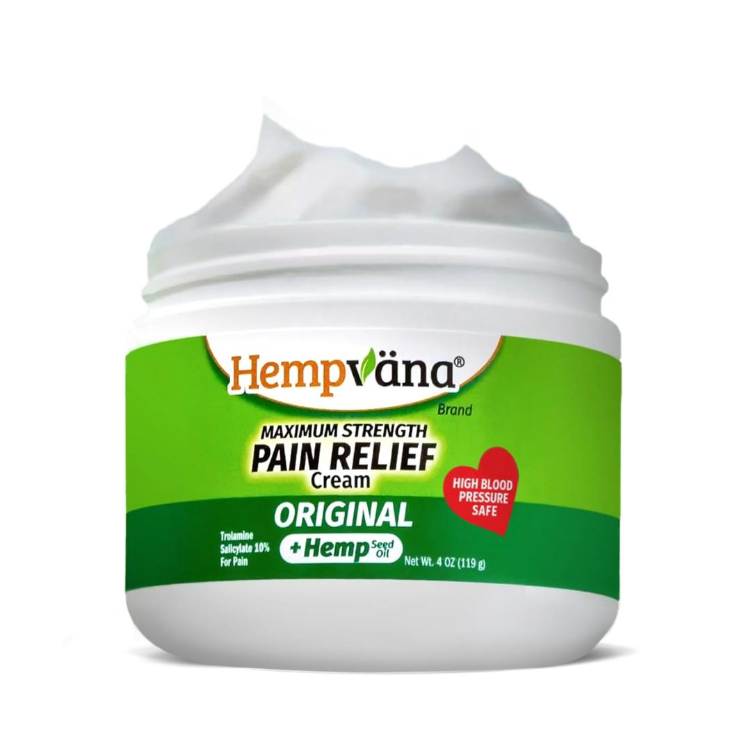 BulbHead As Seen On TV Hempvana Original Relief Cream Maximum Strength, The Hemp Cream for Muscle Joint Back Knee Shoulder Neck Elbow Hand Foot, Expiry: 11/2025