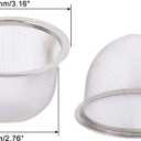 Uxcell 4pcs Stainless Steel Mesh Tea Leaves Stainer Teapot Screen 3.1 Inch for Straining Teas and Cocktails or Sifting Flour Sugar Spices and Herbs Silver Tone