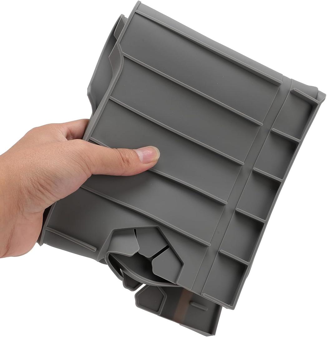 30 inch Silicone Sink Splash Guard, Longer Sink Mat with Drip Catcher for Faucet, Tray for Kitchen, Bathroom, Farmhouse, Gray, Flexible, Concave Convex, Drain Water Quickly