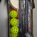 Pickleball Net for Driveway, Portable Pickleball Net System with Regualtion Size 22FT Pickle Ball Net, Outdoor Pickleballs, Carry Bag, Weather Resistant Metal Frame