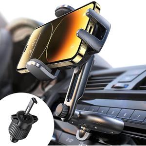 LISEN CD Phone Holder for Car iPhone 17 Adjustable CD Slot Phone Mount Holder Sturdy Cell Phones Holders for Your Car Accessories for Samsung Galaxy S25 S24 iPhone 16 15 Pro Max All Phones