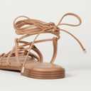 The Drop Women's Haven Lace Up Gladiator Sandal (5, Doe Tan)