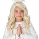 California Costumes Girls Golden Angel Wig, Blonde, one Size