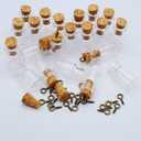 50 Pcs 0.5ML Small Vials Clear Glass Bottles Mini Tiny Jars With Corks and Screws for DIY, Arts, Crafts, Party Favors, Decoration