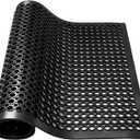 83x36x0.4in Commercial Floor Mat with Drainage Holes Rubber Floor Matting Anti-Fatigue Mat with Non-Slip Backing for Commercial Restaurant Kitchen Bar Use Wet Area