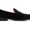 Erphpre Paul Men's Loafers Velvet Fashion Wedding Party Prom Homecoming Shoes Black US 7