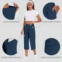 Women's Cargo Capris Lightweight Quick Dry Hiking Pants Water Resistant Summer Travel Pants with 6 Pockets 2026, Large