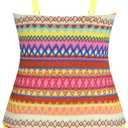 ZAFUL Women's Tankini Swimsuit Tiered Ruffle Top Backless High Waist Bikini Set 2 Piece Bathing Suit Summer Beachwear (3-Yellow, S) (Yellow, S)