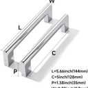 10 Pack 5 Inch Hole Center Polished Chrome Cabinet pulls Heavy Duty Solid Hardware for bathrooms Dressing Tables cabinets and Kitchen cabinets.