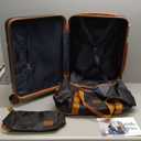 3-Piece Carry On Luggage Set 22x14x9 Airline Approved, 20 Inch Lightweight ABS Suitcases with Wheels and TSA Lock - Durable Waterproof Travel Suitcase Set (Black)