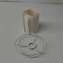 MY MIRONEY Set of 2 Lamp Shades White Linen Drum Lampshades Removable Light Fixtures Lamp Shades, 1.64" Top Hole Diameter, Need To Be Assembled (7.87" x 7.87" x 7.09")