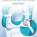 Oversize Soft Toilet Cover Seat,Bedside Commode Cushion for Toilet/Shower/Bedside,Double Padded Universal Fit Commode Pad Seat, Seniors Portable Seat Cushion 25" x 17" with Fixing Straps