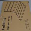 Foldable Shower Seat Wall Mounted, Folding Shower Bench for Small Shower Spaces, 400lbs Max Load for Inside Shower, 16" (Yellow)