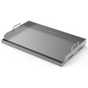 Griddle for Gas Grill, 25"x 16 Universal Fry Pan Metal Flat Top Griddle Plate for Gas Stove/Charcoal/Electric/Gas Grill, Large Stove Top Griddle Insert for Camping, Tailgating and Parties